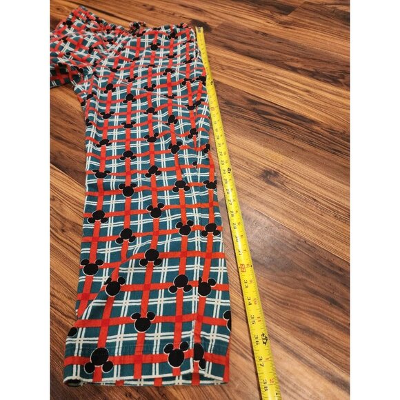 Hanna Andersson + Disney Santa Mickey Mouse Pajamas Mens L Long John Flannel - Picture 10 of 15